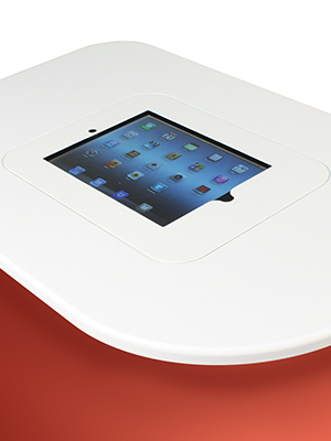 Zenith White Table Top with iPad holder